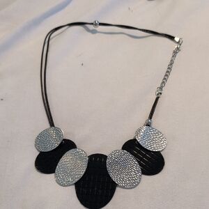 Elegant Black and Silver Necklace